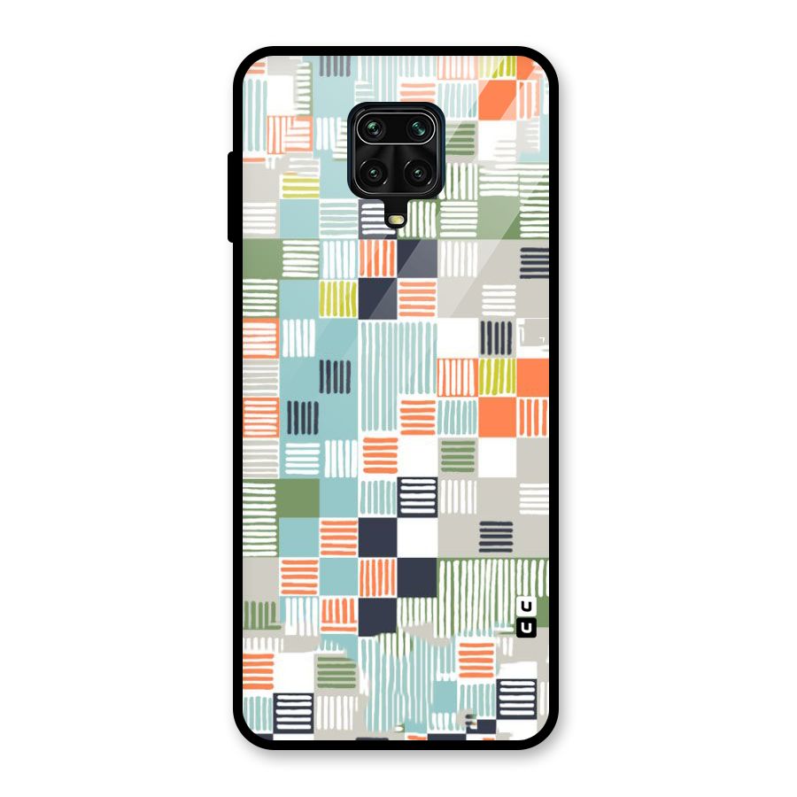 Tiny Boxes Stripes Glass Back Case for Redmi Note 10 Lite