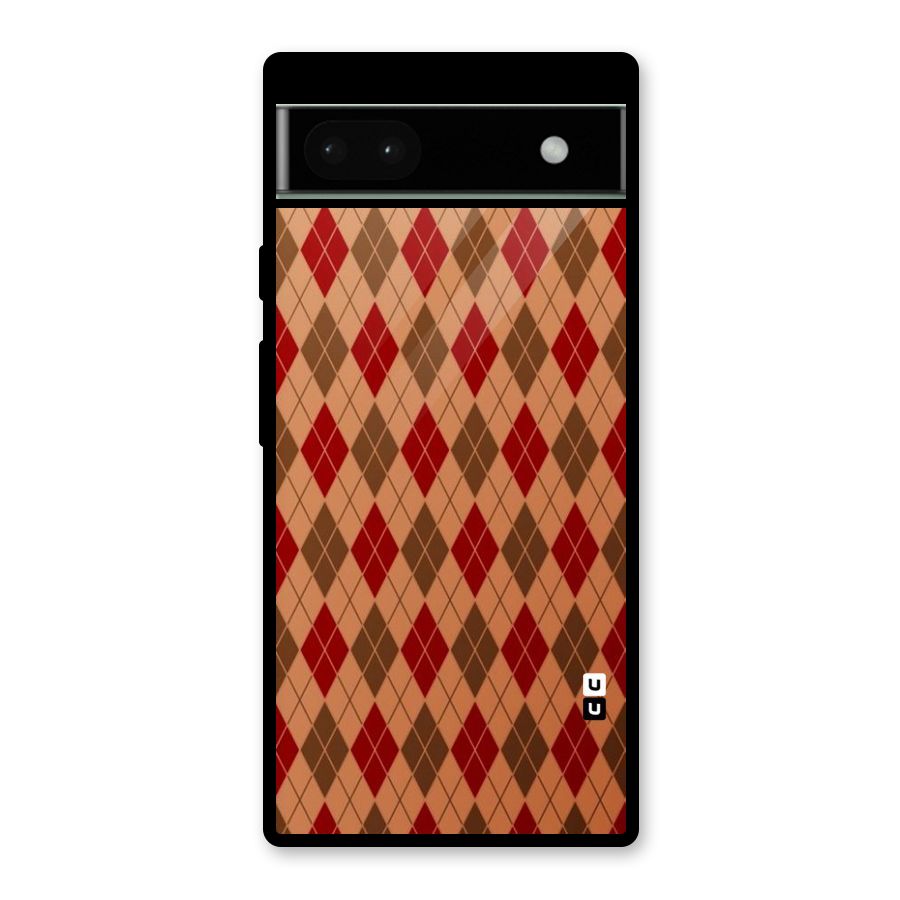 Tiny Checks Diamond Glass Back Case for Google Pixel 6a