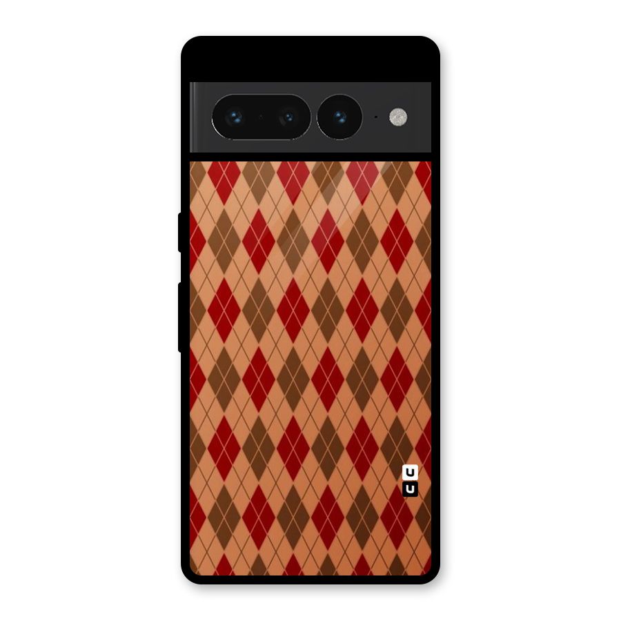 Tiny Checks Diamond Glass Back Case for Google Pixel 7 Pro