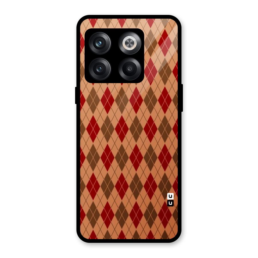 Tiny Checks Diamond Glass Back Case for OnePlus 10T
