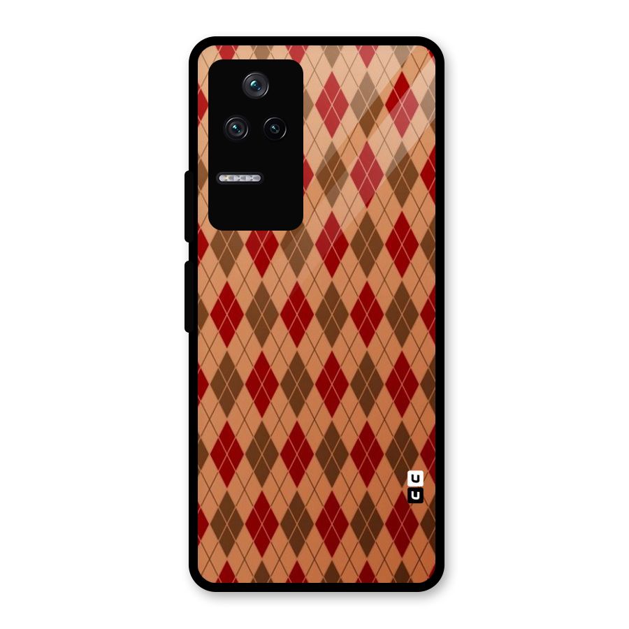 Tiny Checks Diamond Glass Back Case for Poco F4 5G
