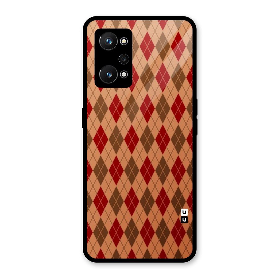 Tiny Checks Diamond Glass Back Case for Realme GT Neo 3T