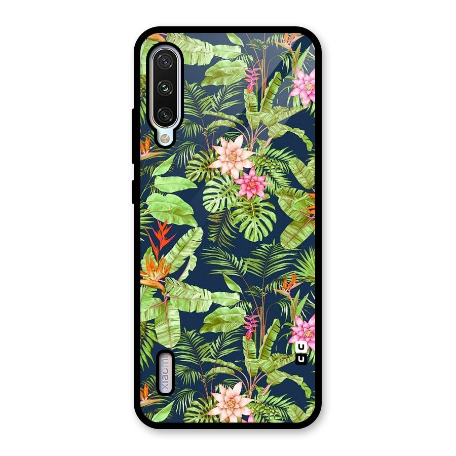 Tiny Flower Leaves Glass Back Case for Mi A3