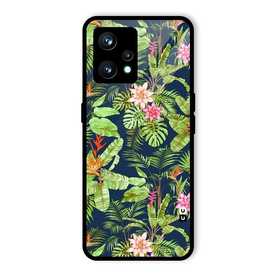 Tiny Flower Leaves Glass Back Case for Realme 9 Pro Plus 5G