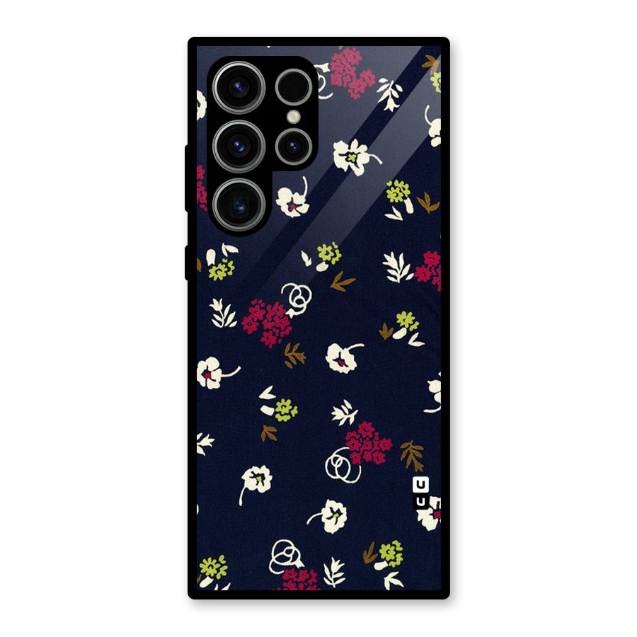 Tiny Flowers Glass Back Case for Galaxy S23 Ultra