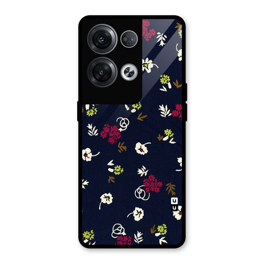 Tiny Flowers Glass Back Case for Oppo Reno8 Pro 5G