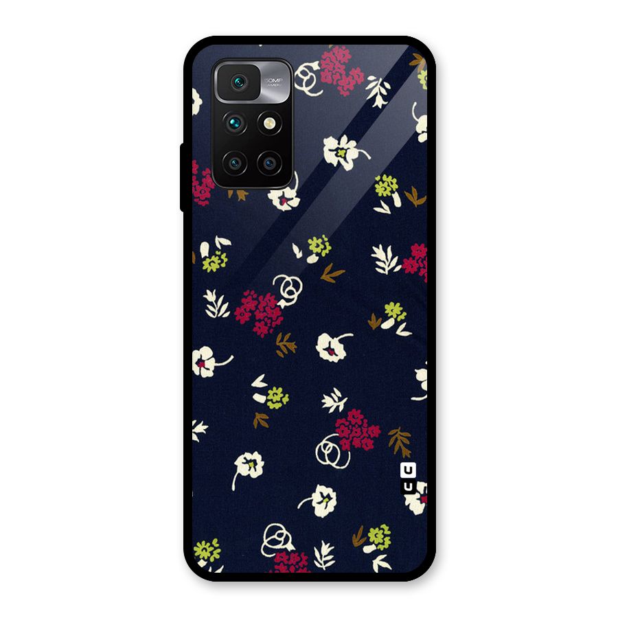 Tiny Flowers Glass Back Case for Redmi 10 Prime