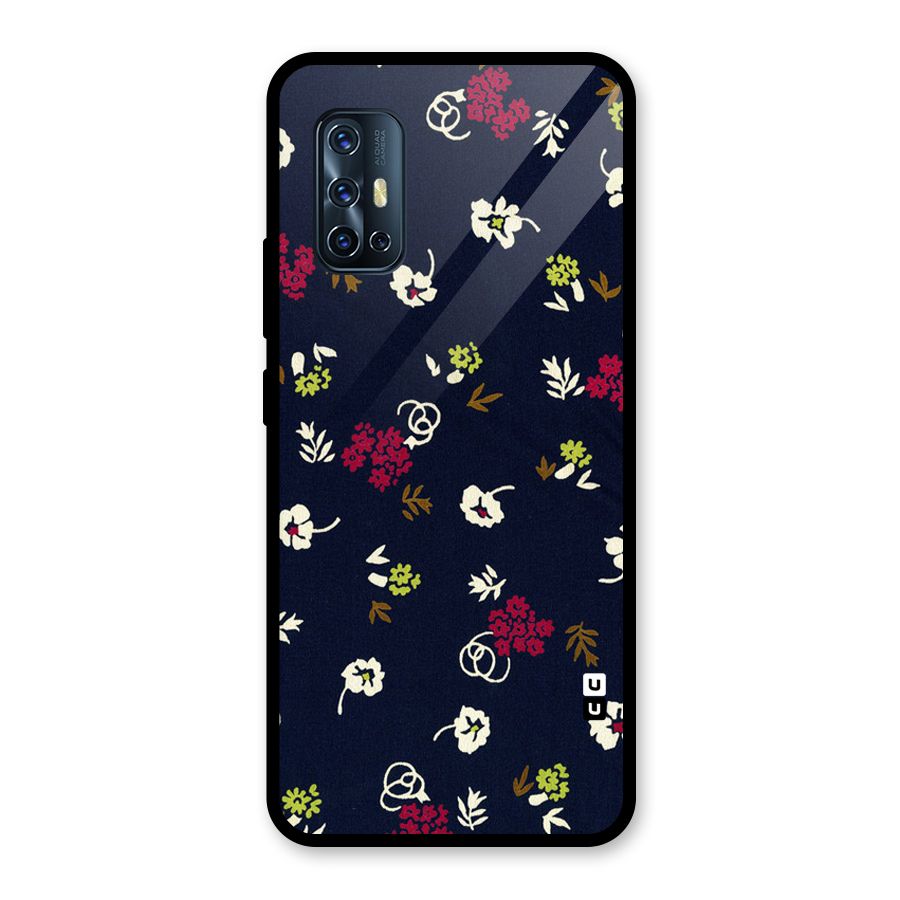 Tiny Flowers Glass Back Case for Vivo V17