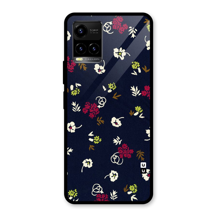 Tiny Flowers Glass Back Case for Vivo Y21T