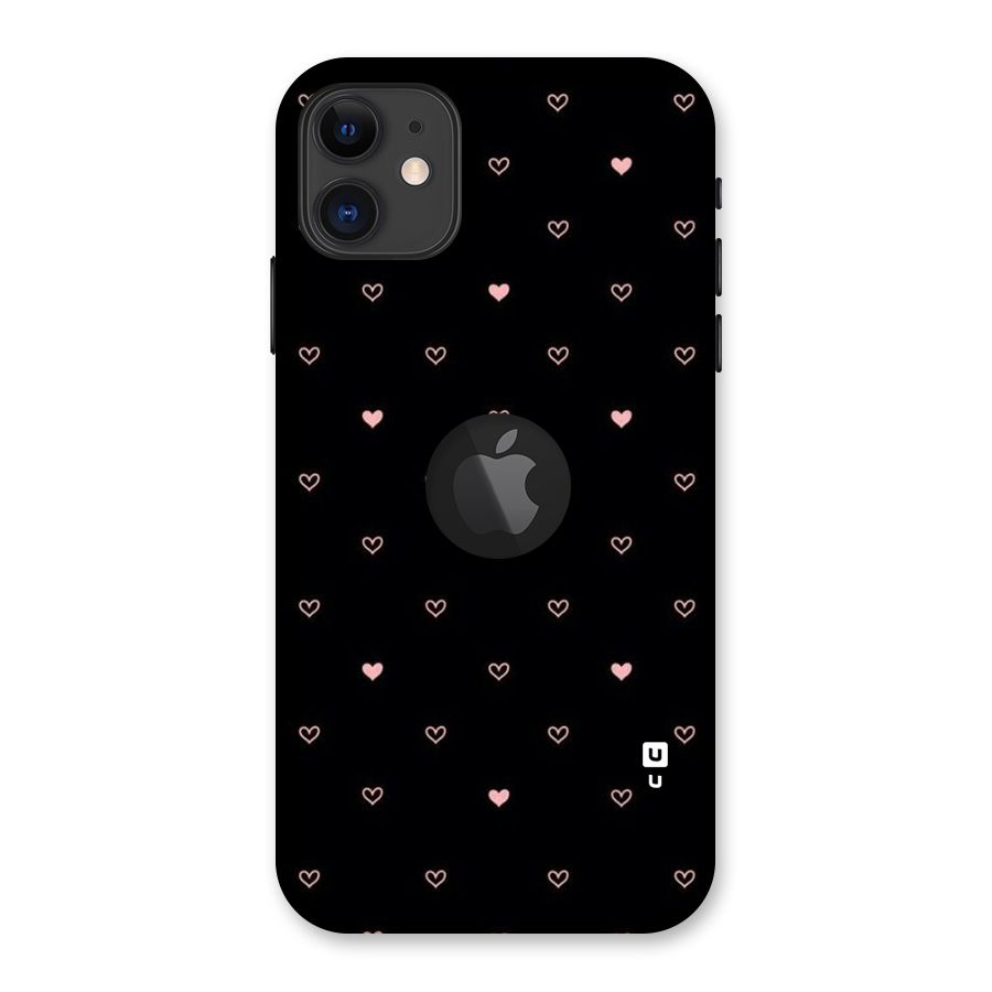 Tiny Little Pink Pattern Back Case for iPhone 11 Logo Cut