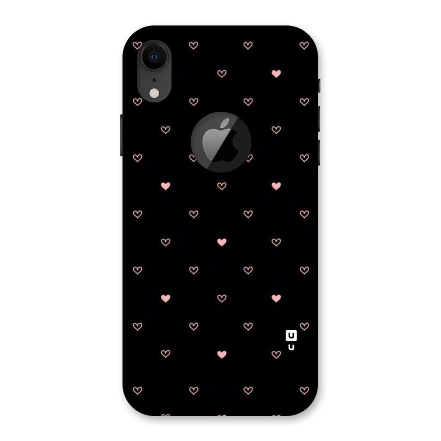 Tiny Little Pink Pattern Back Case for iPhone XR Logo Cut
