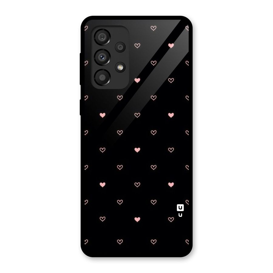 Tiny Little Pink Pattern Glass Back Case for Galaxy A33 5G