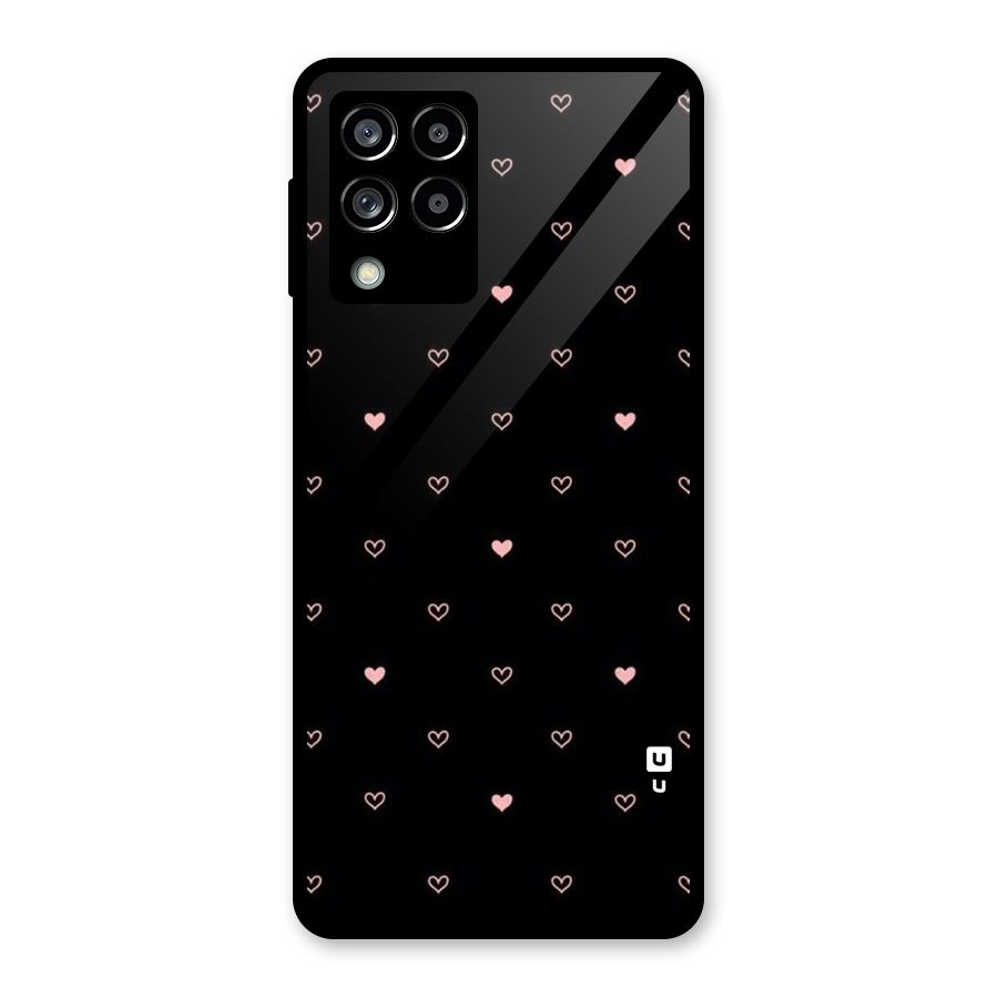 Tiny Little Pink Pattern Glass Back Case for Galaxy M53 5G