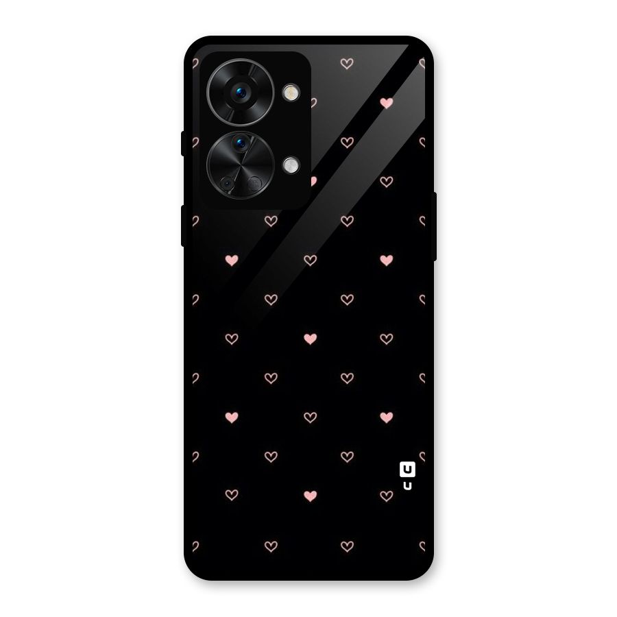 Tiny Little Pink Pattern Glass Back Case for OnePlus Nord 2T