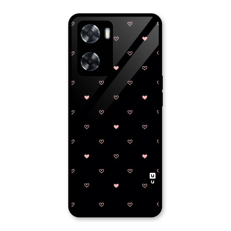 Tiny Little Pink Pattern Glass Back Case for Oppo A57 2022