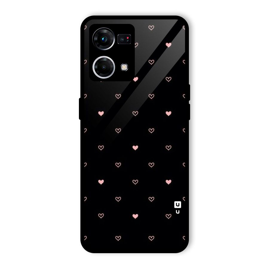 Tiny Little Pink Pattern Glass Back Case for Oppo F21 Pro 4G