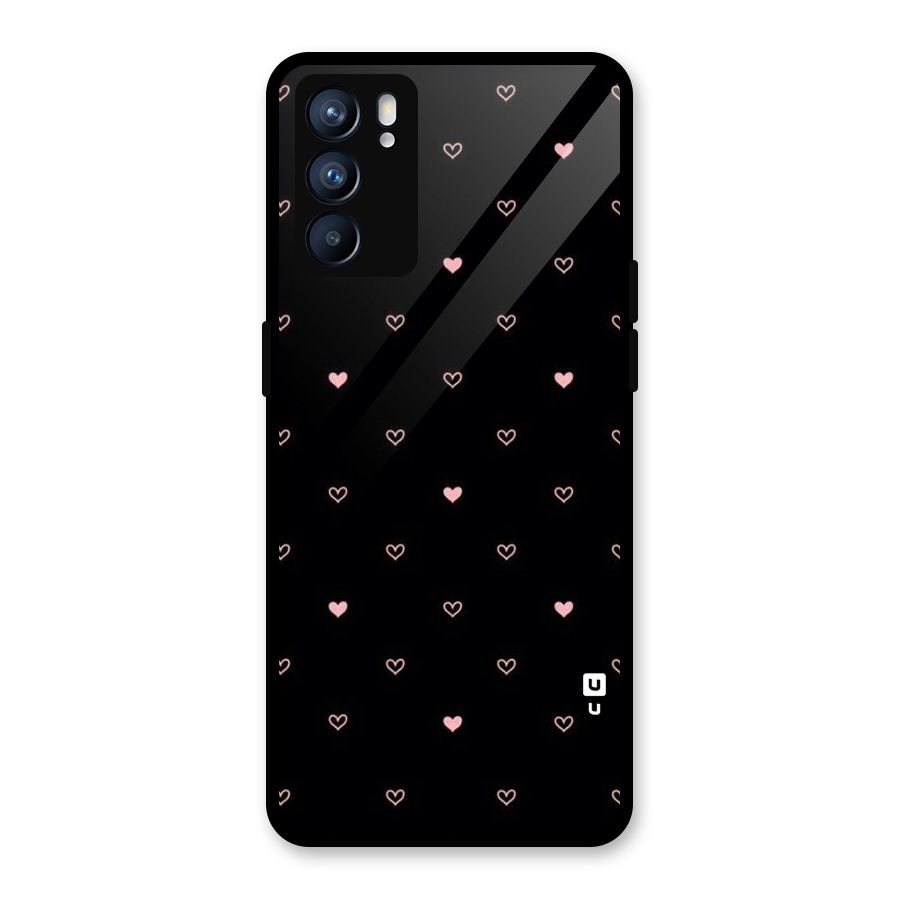 Tiny Little Pink Pattern Glass Back Case for Oppo Reno6 5G