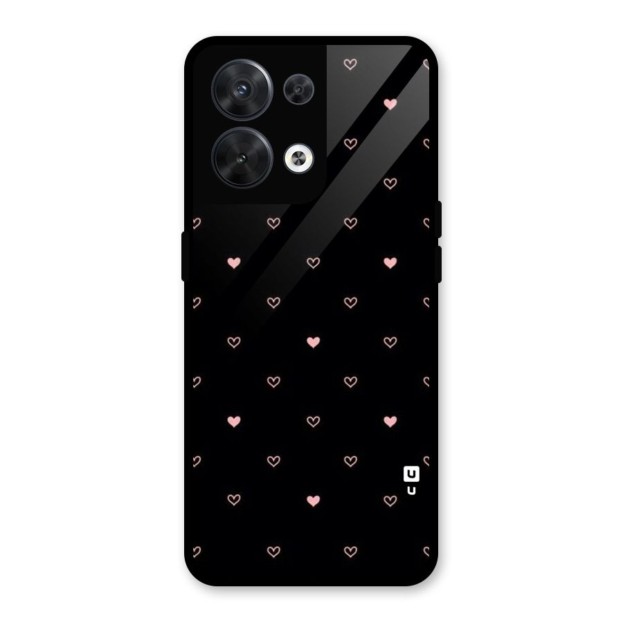Tiny Little Pink Pattern Glass Back Case for Oppo Reno8 5G