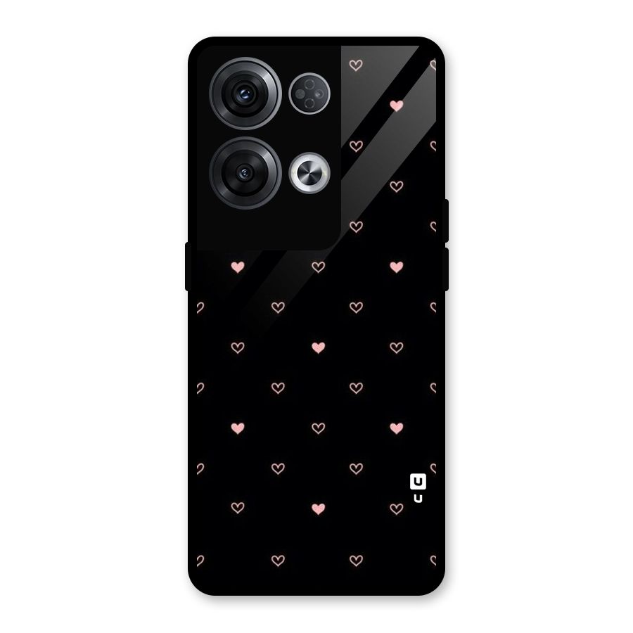 Tiny Little Pink Pattern Glass Back Case for Oppo Reno8 Pro 5G