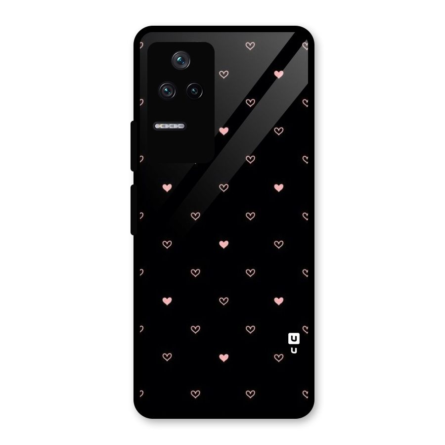 Tiny Little Pink Pattern Glass Back Case for Poco F4 5G