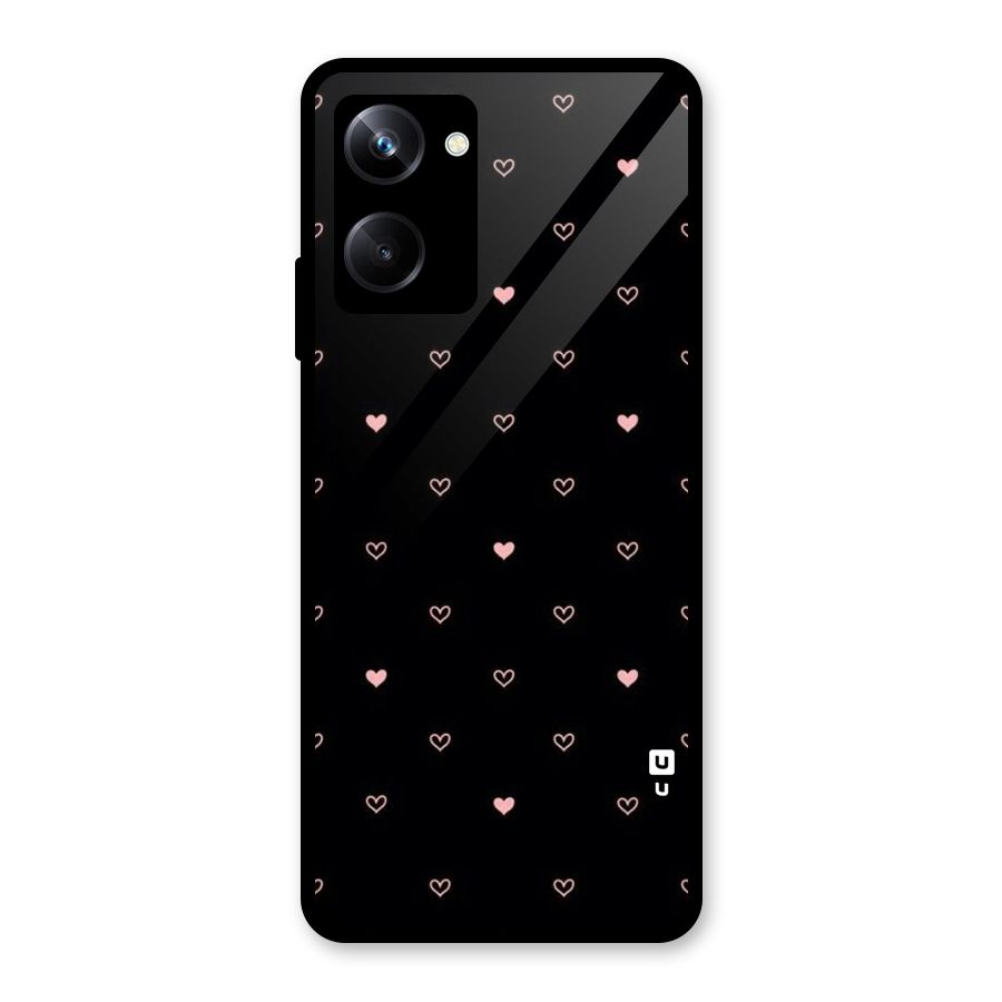Tiny Little Pink Pattern Glass Back Case for Realme 10 Pro