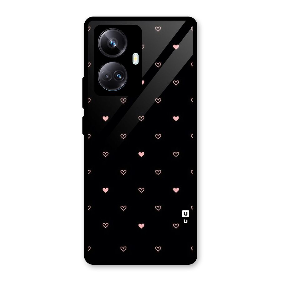 Tiny Little Pink Pattern Glass Back Case for Realme 10 Pro Plus