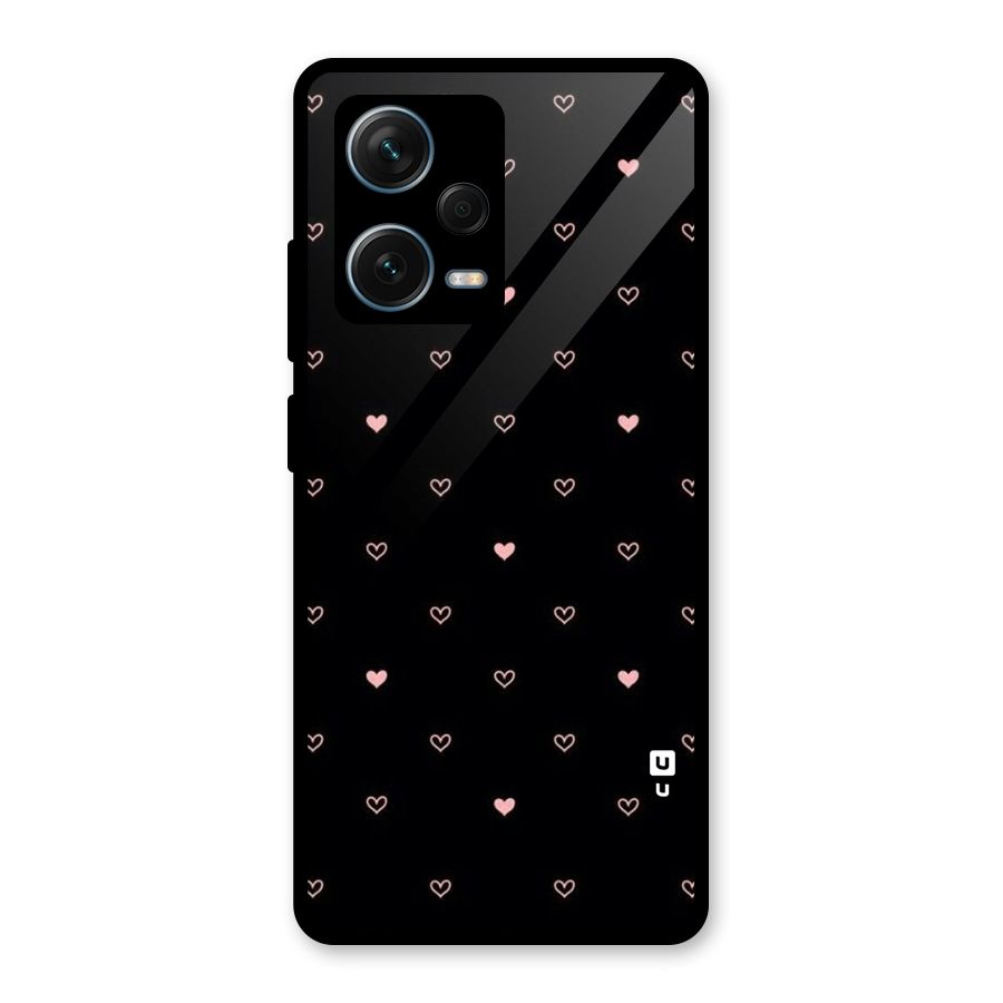 Tiny Little Pink Pattern Glass Back Case for Redmi Note 12 Pro Plus 5G