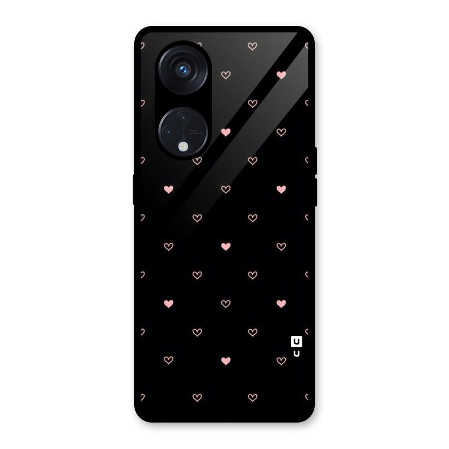 Tiny Little Pink Pattern Glass Back Case for Reno8 T 5G