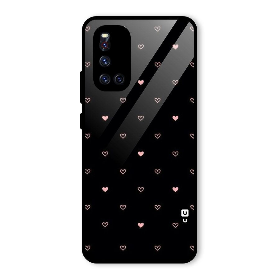Tiny Little Pink Pattern Glass Back Case for Vivo V19