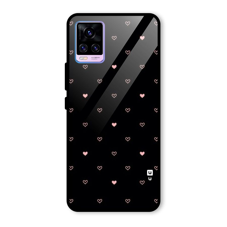 Tiny Little Pink Pattern Glass Back Case for Vivo V20 Pro