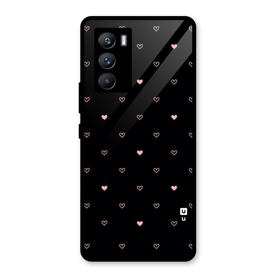 Tiny Little Pink Pattern Glass Back Case for Vivo iQOO 9 SE
