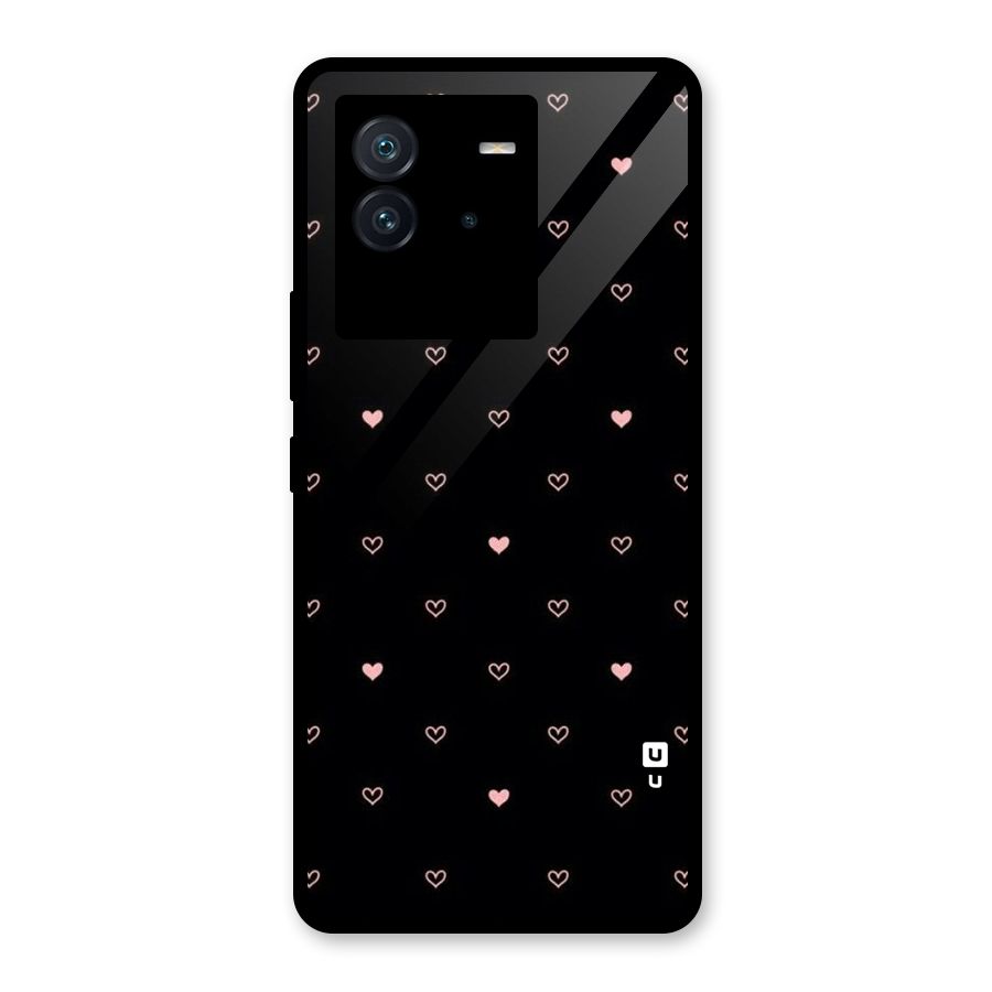 Tiny Little Pink Pattern Glass Back Case for Vivo iQOO Neo 6 5G