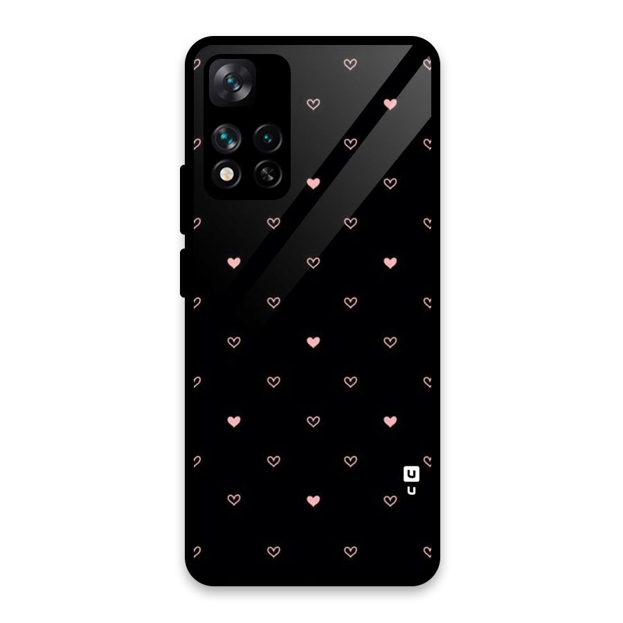 Tiny Little Pink Pattern Glass Back Case for Xiaomi 11i HyperCharge 5G