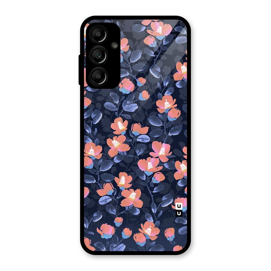 Tiny Peach Flowers Glass Back Case for Galaxy A14 5G