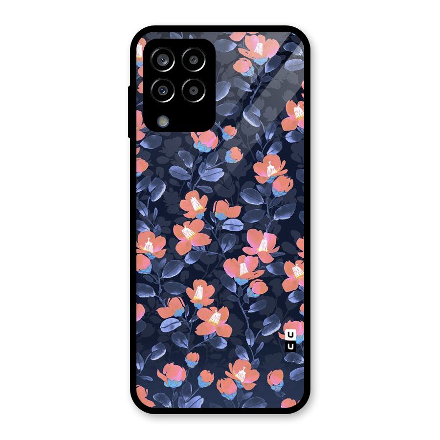 Tiny Peach Flowers Glass Back Case for Galaxy M33