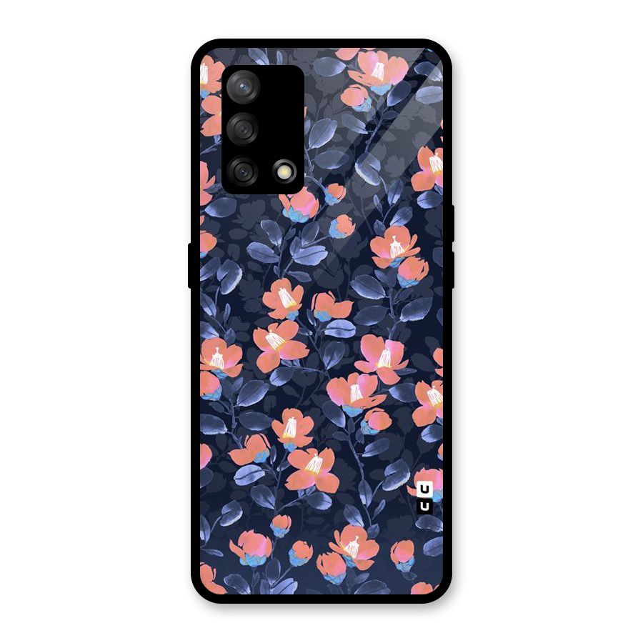 Tiny Peach Flowers Glass Back Case for Oppo F19