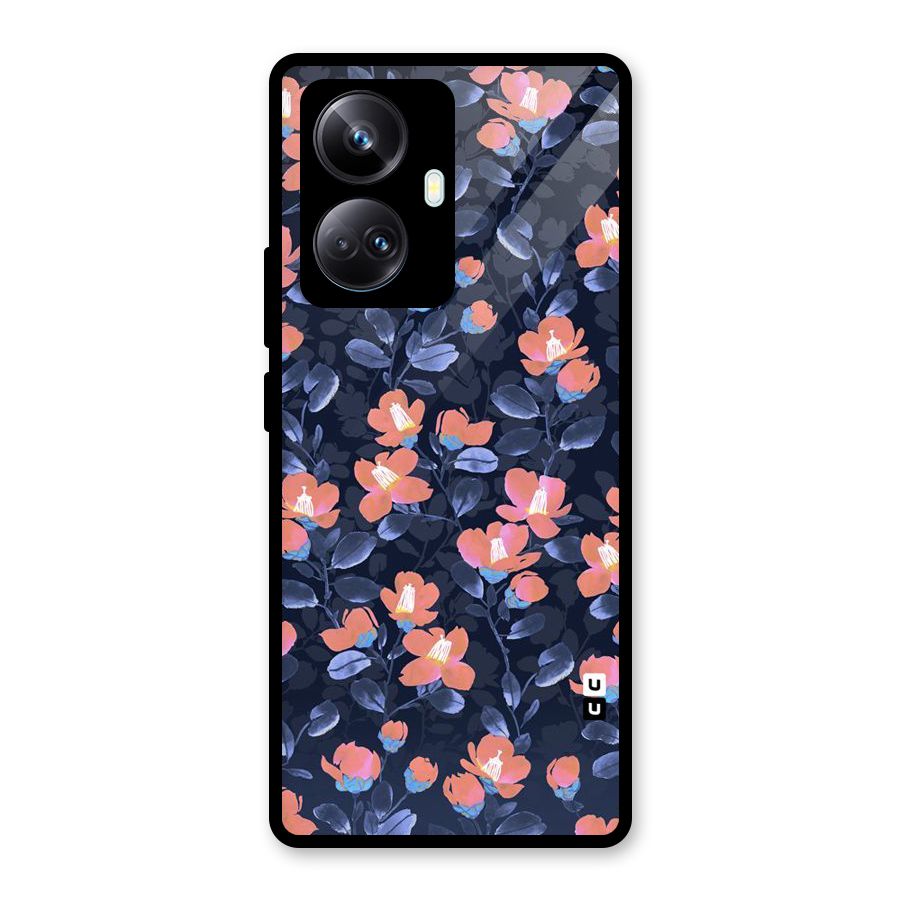Tiny Peach Flowers Glass Back Case for Realme 10 Pro Plus