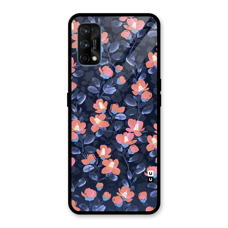 Tiny Peach Flowers Glass Back Case for Realme 7 Pro