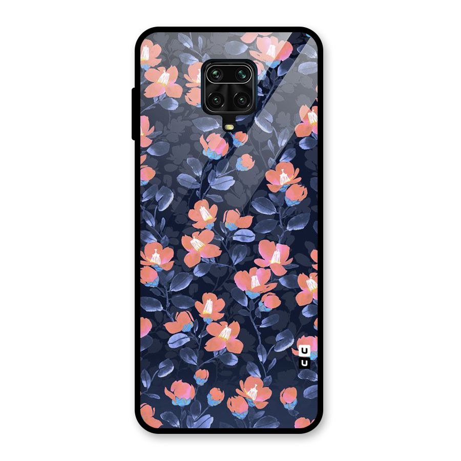 Tiny Peach Flowers Glass Back Case for Redmi Note 10 Lite