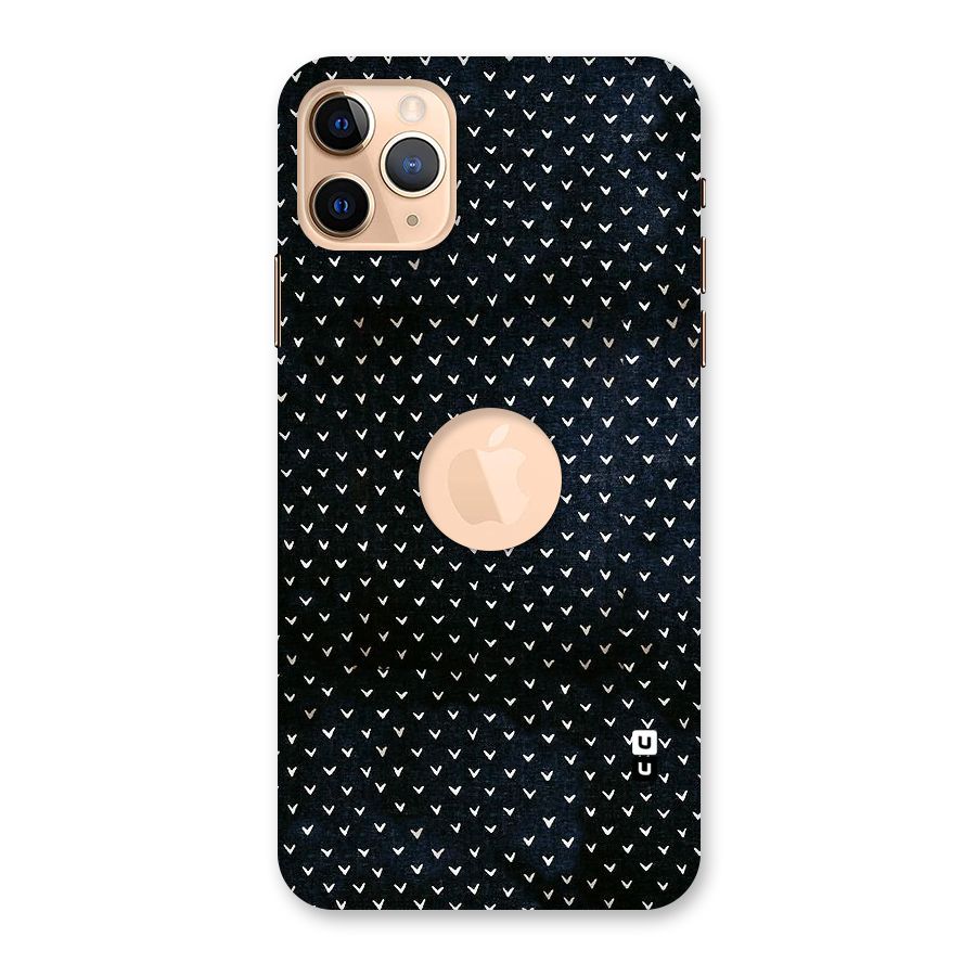 Tiny White Hearts Back Case for iPhone 11 Pro Max Logo Cut