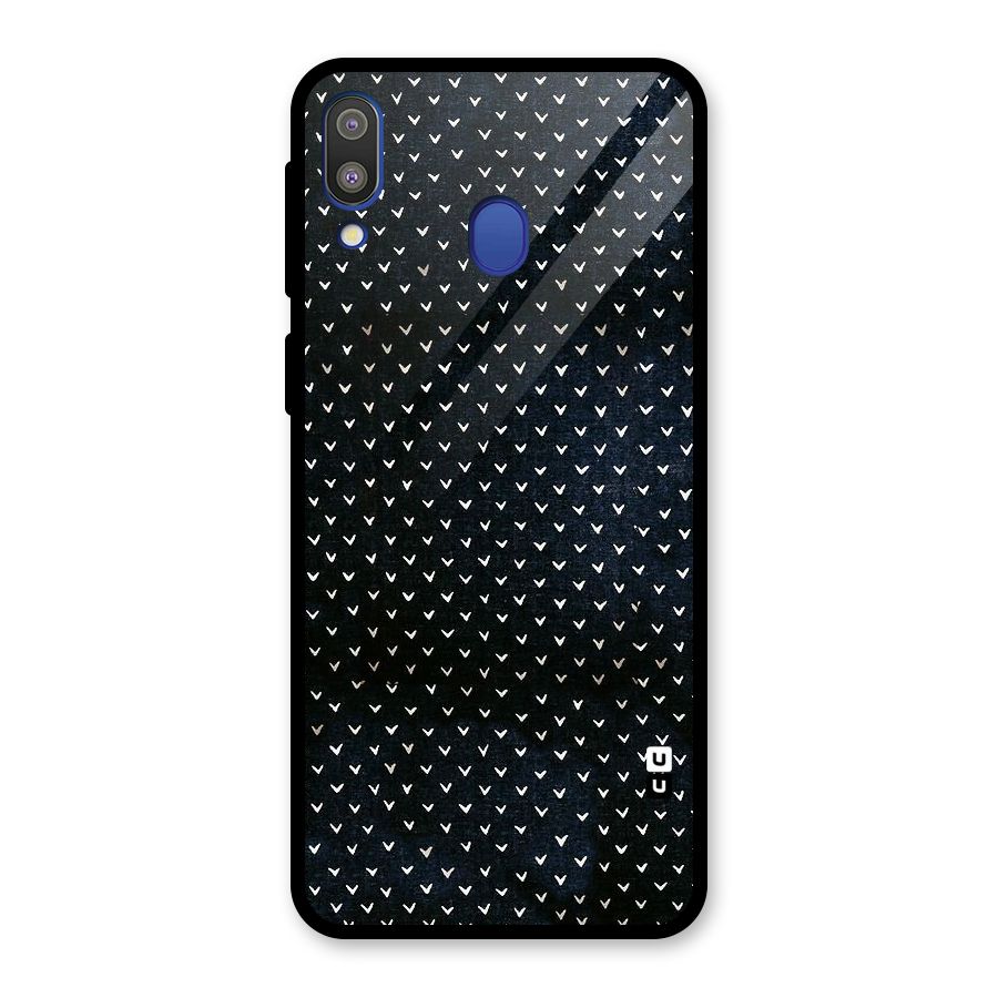 Tiny White Hearts Glass Back Case for Galaxy M20