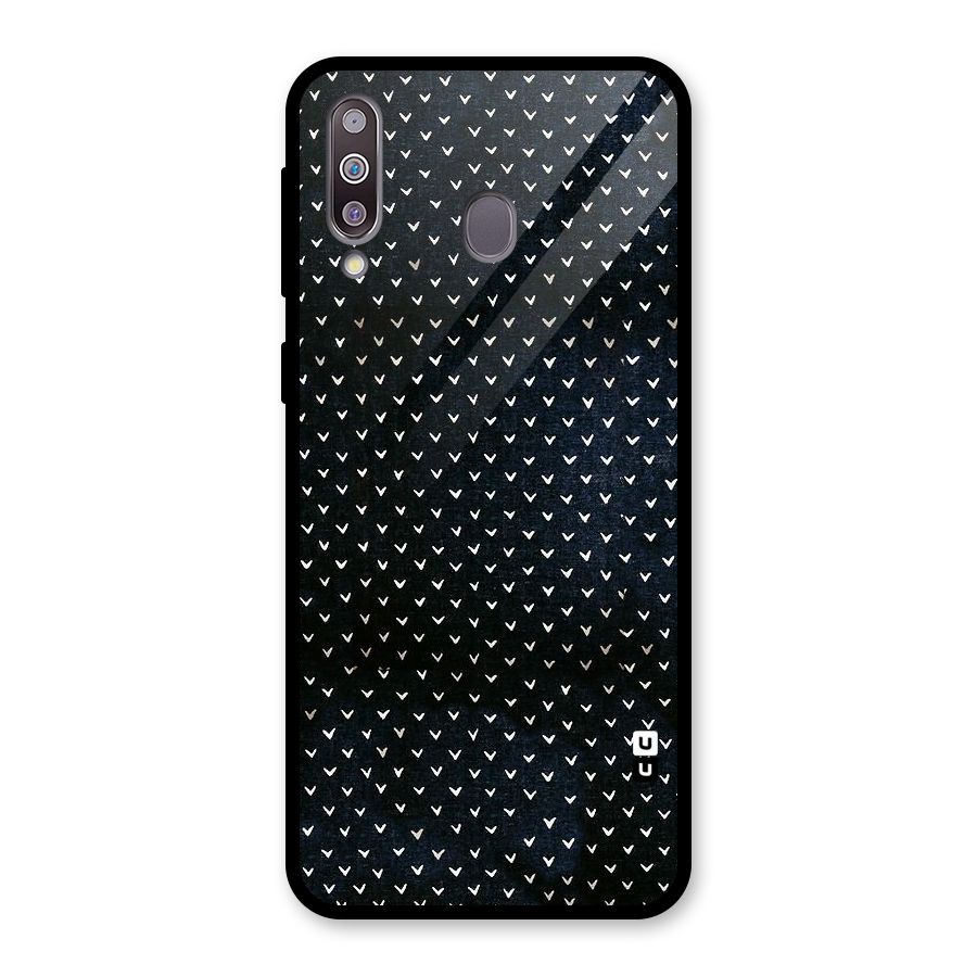 Tiny White Hearts Glass Back Case for Galaxy M30