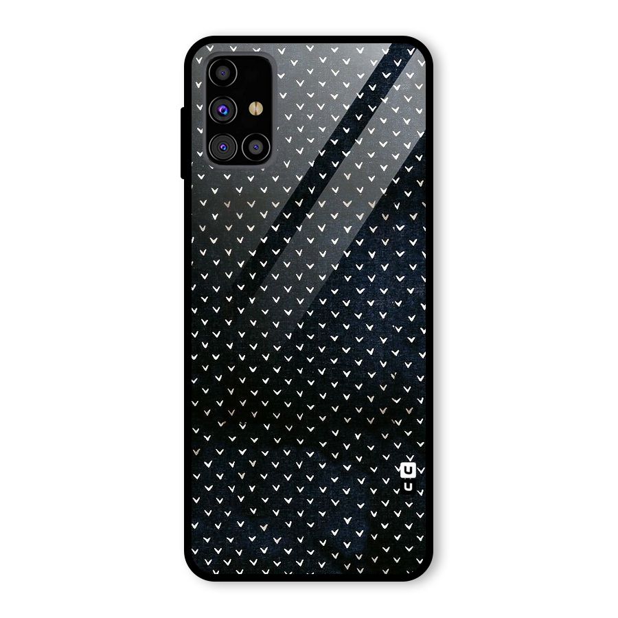 Tiny White Hearts Glass Back Case for Galaxy M31s