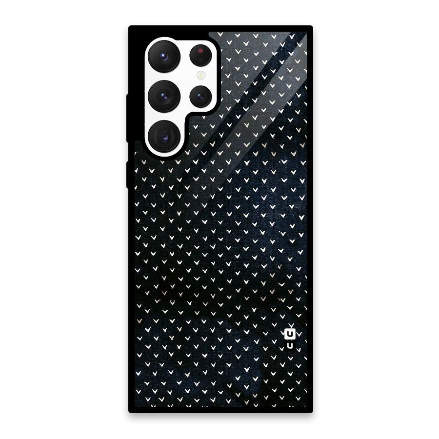 Tiny White Hearts Glass Back Case for Galaxy S22 Ultra 5G