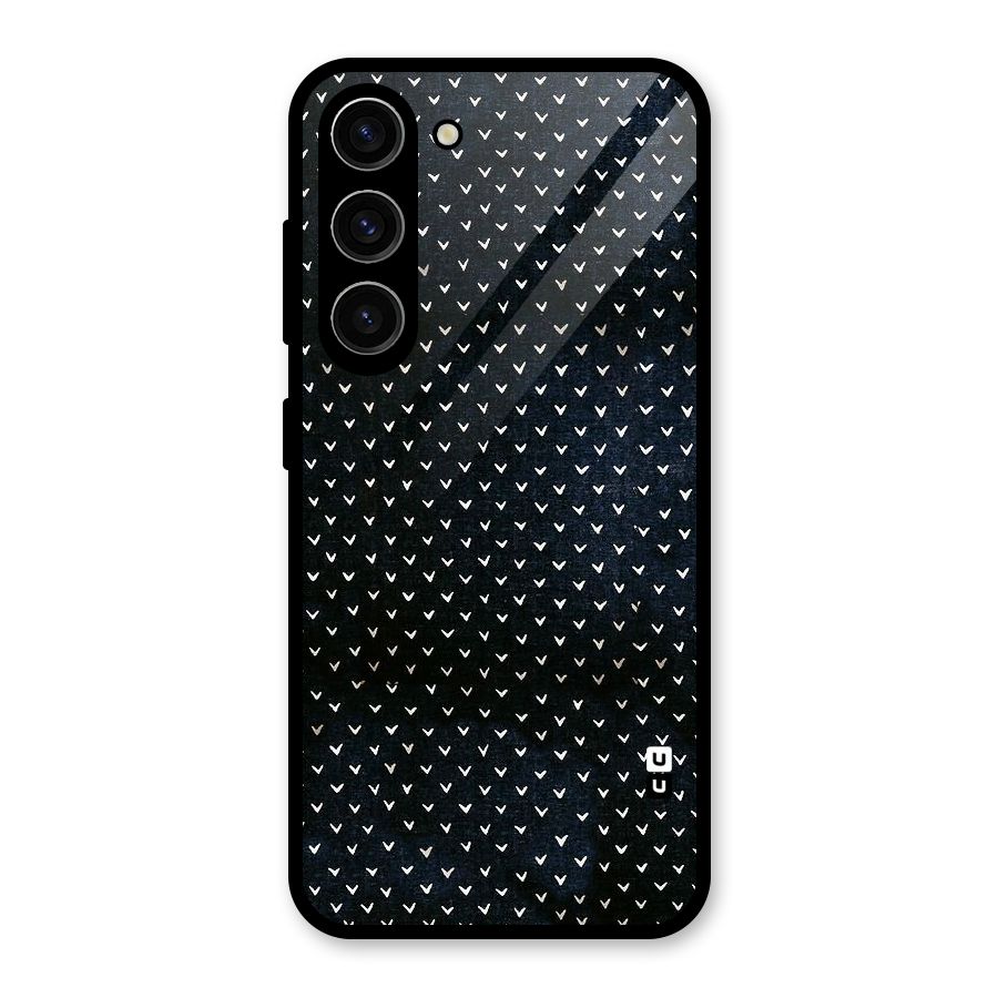 Tiny White Hearts Glass Back Case for Galaxy S23