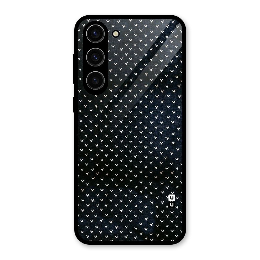 Tiny White Hearts Glass Back Case for Galaxy S23 Plus