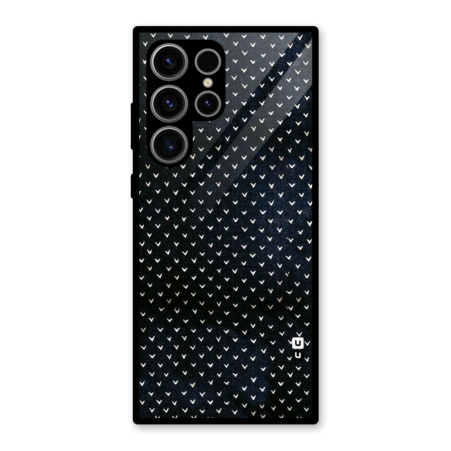 Tiny White Hearts Glass Back Case for Galaxy S23 Ultra