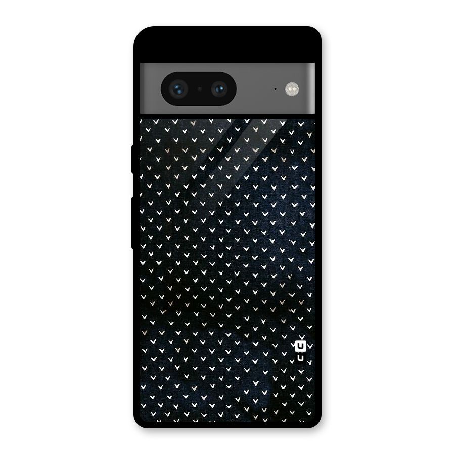 Tiny White Hearts Glass Back Case for Google Pixel 7