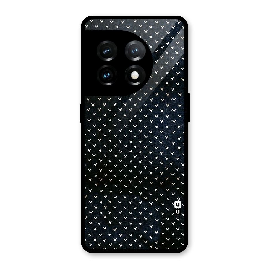 Tiny White Hearts Glass Back Case for OnePlus 11