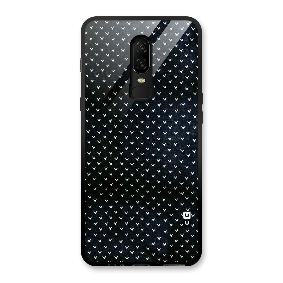 Tiny White Hearts Glass Back Case for OnePlus 6